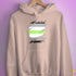 Agender Pride Flag Ripped Reveal Hoodie - Light Pink